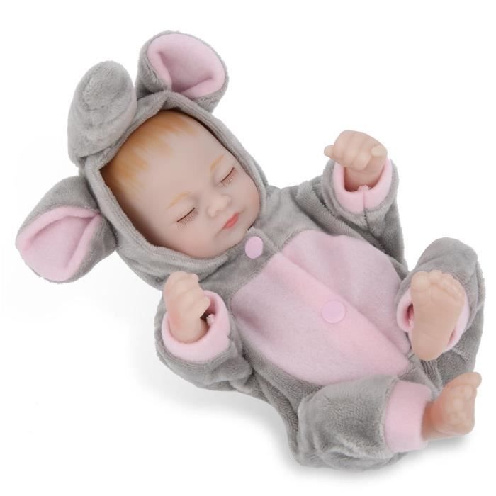 Fdit Poupee Bebe En Silicone Mini Poupee Bebe Jouet De Bain Realiste En Silicone De Yeux Fermants Jouet De Poupee De Filles Cdiscount Jeux Jouets