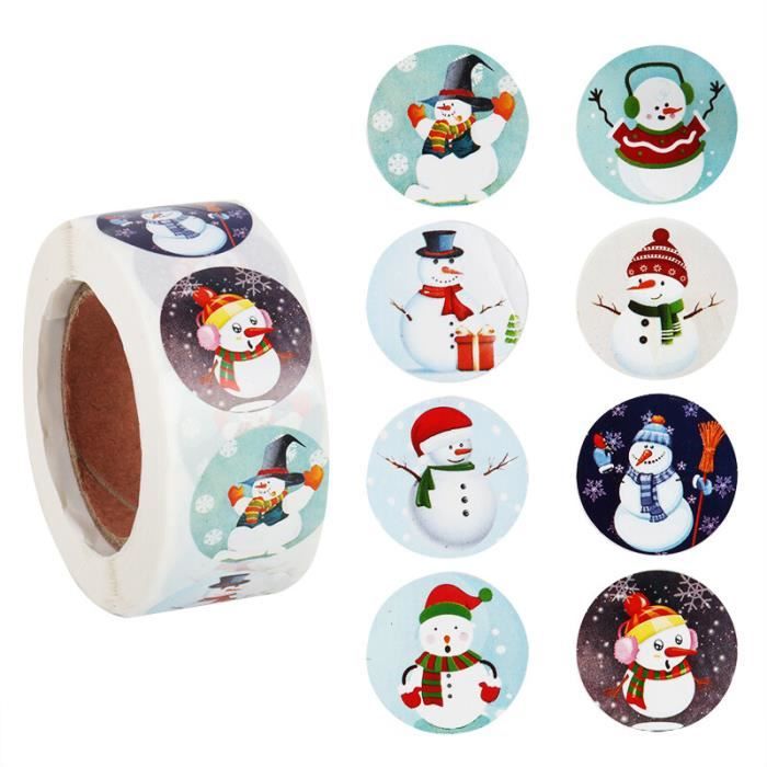 Lot D'étiquettes De Noël Avec Motif Père Noël, élan, Flocon De Neige, étiquettes D'emballage Cadeau Pour Les Fêtes De Fin D'année, Emballage De Noël