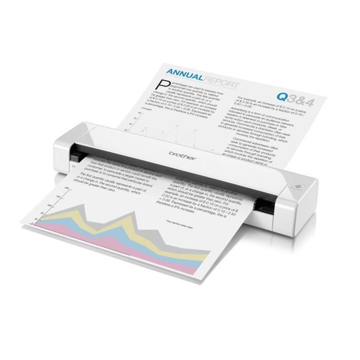 Scanner à feuilles portable Brother DSmobile 720D - Recto/Verso - USB 2.0 - A4