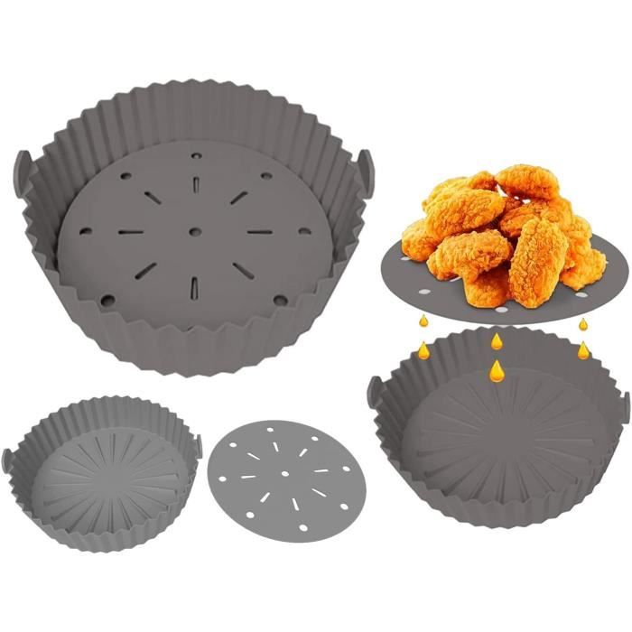 Set De 3 Accessoires Silicone Pour Friteuse Ninja CRISPi FN101EU - 2 Moules + 1 Dessous De Plat