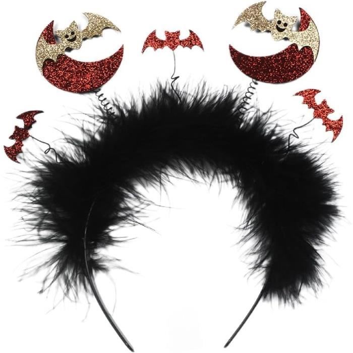 GEBETTER Serre-Tête Diable Corne Noir – Déguisement Halloween, Carnaval – Unisexe Adulte Et Enfant