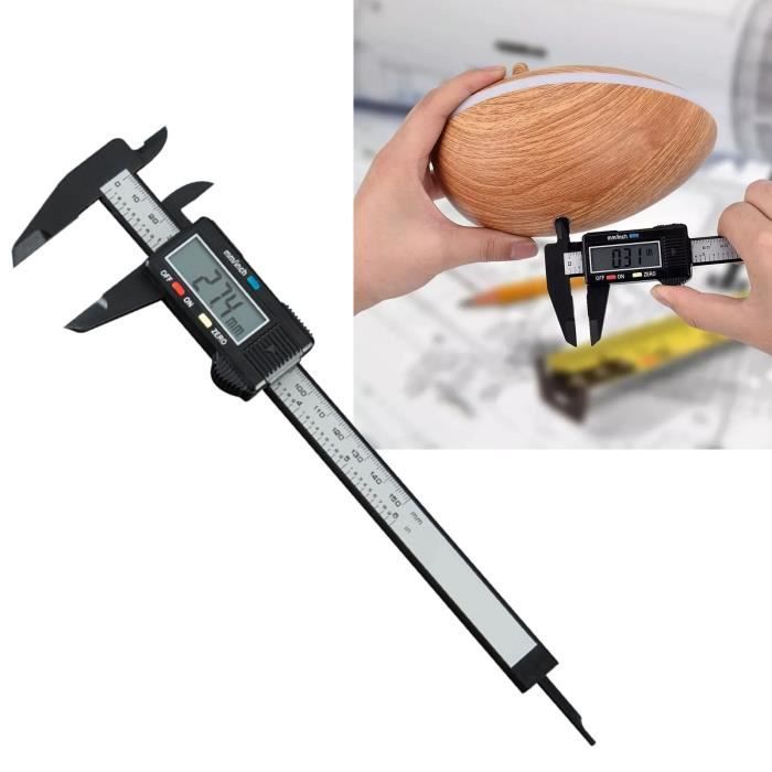 Pied à coulisse numérique, 150 mm, micromètre électronique avec grand écran LCD, conversion