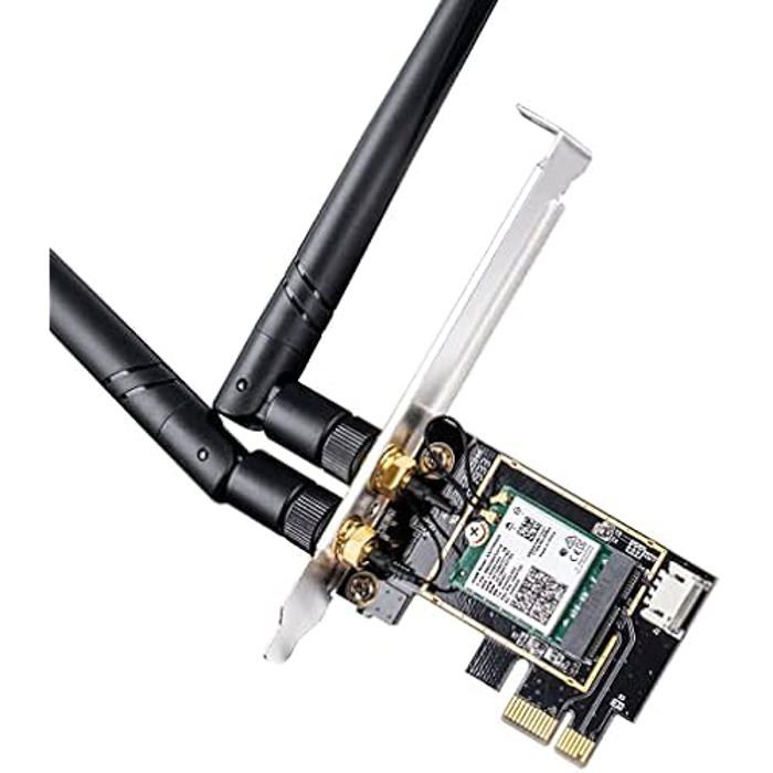 Cudy WE3000 Adaptador PCI Express Wi Fi 6 tribanda AX5400 - vue 3