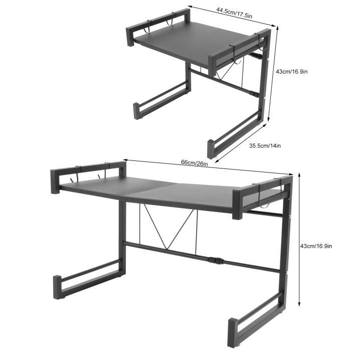 Meuble Pour Micro Onde Étagère À Micro-Ondes, 2 Niveaux En Bambou, Support Pour Micro-Ondes étagère Four Et Micro Onde