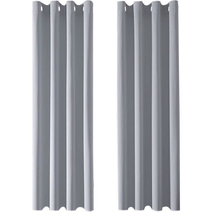 Rideaux Extérieur Imperméables 2 Pièces - Motif Plumes 3D - 106x160cm - Pour Pergola, Terrasse, Balcon