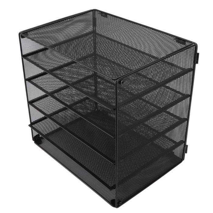 Range-dossiers Vertical Fellowes 68112 - 7 Compartiments - Acier Recyclable - Pieds Antidérapants - Pour Bureau, Tri De Documents, Organisation