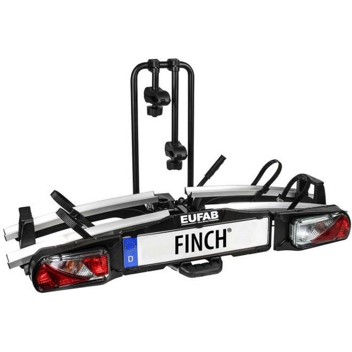 Porte-vélos 2 vélos basculant et pliable sur attelage FINCH - EUFAB