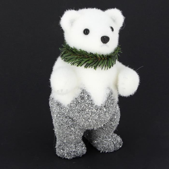 Ours polaire décoration de noël Hauteur 35cm Cdiscount Maison