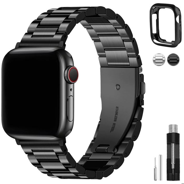 Fullmosa Compatible avec Bracelet Apple Watch 38mm 40mm 41mm Acier