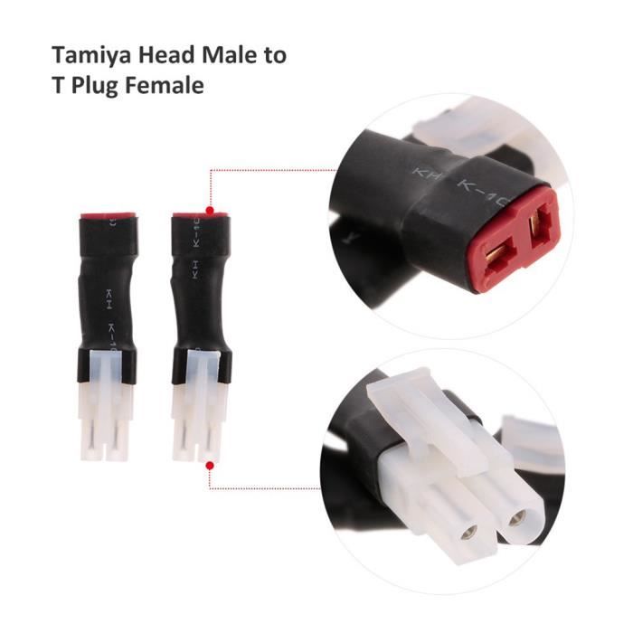 Adaptateurs T-Plug Vers Mini Pour Modèles RC/airsoft - 2 Pièces, Facile à Souder, Faible Résistance !