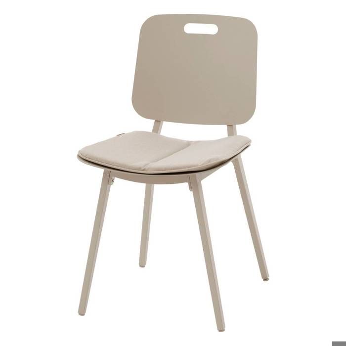 Lot de 2 chaises de jardin Terzano argile & beige aluminium - Hespéride Lot de 2 chaises de jardin Terzano argile & beige aluminium - Hespéride