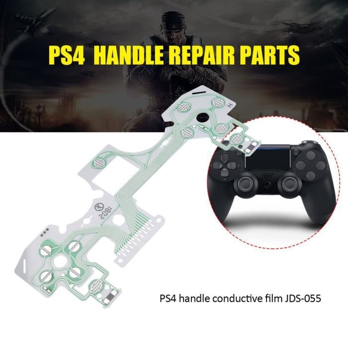 Carte de circuit imprimé de ruban de bouton de contrôleur de remplacement de film conducteur pour PS4 JDS-055 vert
