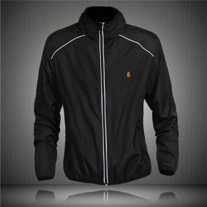 Veste de v lo Homme respirante prot geant du vent Noir