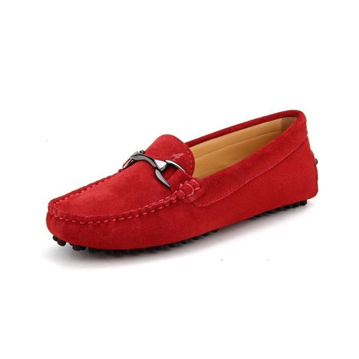 Femmes Occasionnels Chaussures Plates en Daim Slip-on Doux Confortables Dames Travaillant Conduisant Mocassins