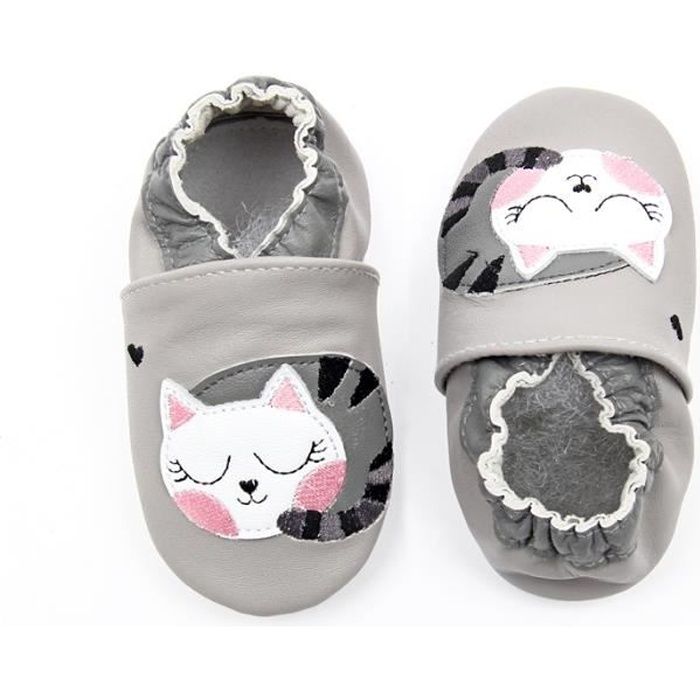 Chaussons Bebe Cuir Souple Chaussures Premiers Pas Chat Gris Unisexes Avec Des Chaussures Gris Cdiscount Chaussons Bebe Cuir Souple Chaussures Premiers Pas Chat Gris Unisexes Avec Des Chaussures Gris Cdiscount