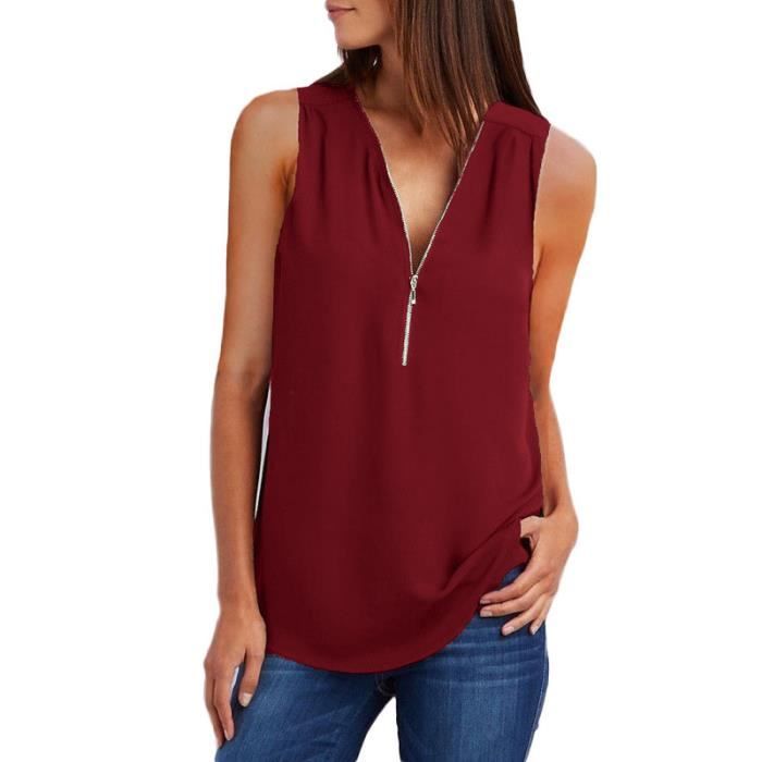 Debardeur Femme Bordeaux Bordeaux Cdiscount Pret a Porter