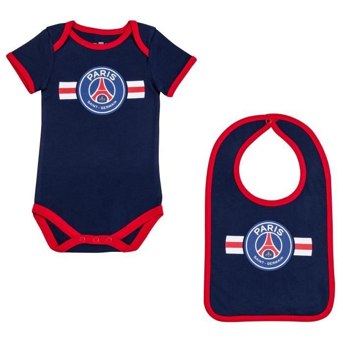 Body bavoir bebe garcon PSG Collection officielle PARIS SAINT GERMAIN Bleu Cdiscount Pret a Porter