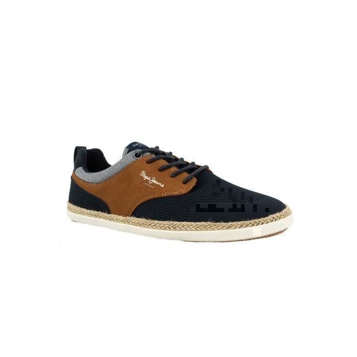 Pepe Jeans Baskets Mode Pepe Jeans Maui Sport 859 Tobacco - PEPE JEANS - Mixte - Textile - Lacets