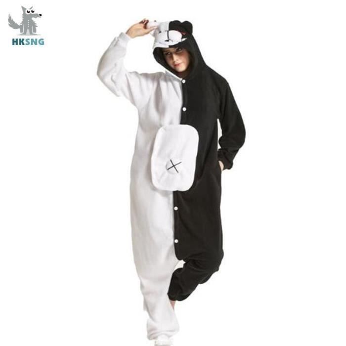 Combinaison Pyjama Ours Monokuma Danganronpa Noir Blanc Adulte Funmoon Cdiscount Jeux Jouets