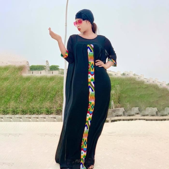 robe,m. hunkle – robe d'automne en mousseline de soie, abaya pour femmes, couleur unie, robes élégantes, grande - type black