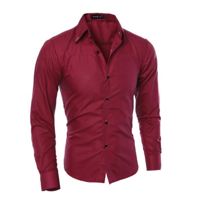 CHEMISE HOMME Chemise manches longues taille plus M 5XL