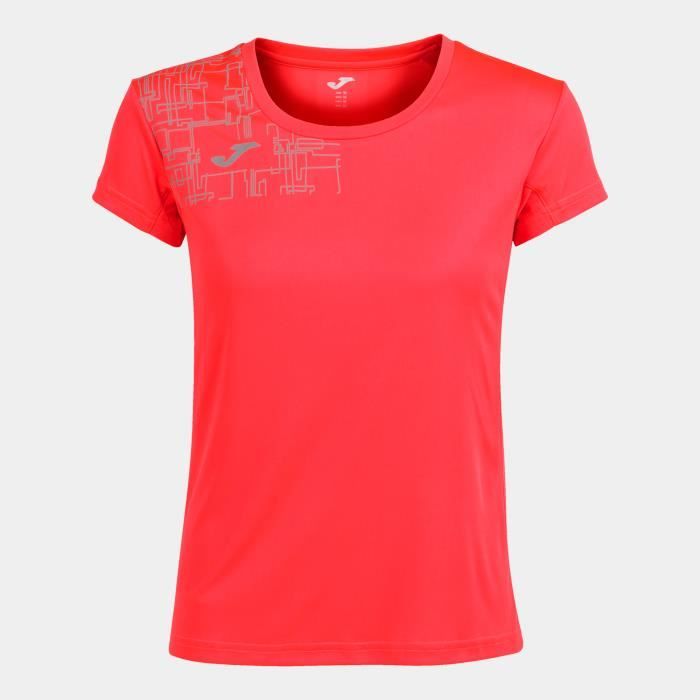 T-shirt femme Joma Elite VIII Rose fluo Manches courtes