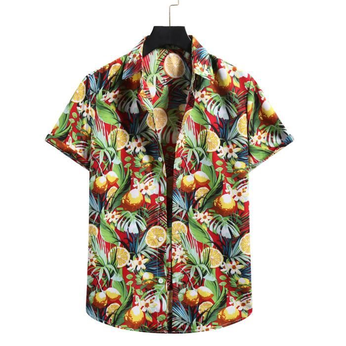 Chemise Hawaïenne Homme à Fleurs - Coton Ou Viscose, Manches Courtes, Tailles S à XXL