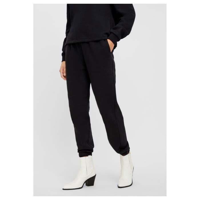 Jogging Femme Noir Marque Coupe Loose Taille Haute Cordon de serrage 60 Coton 40 Polyester Noir Cdiscount Pret a Porter