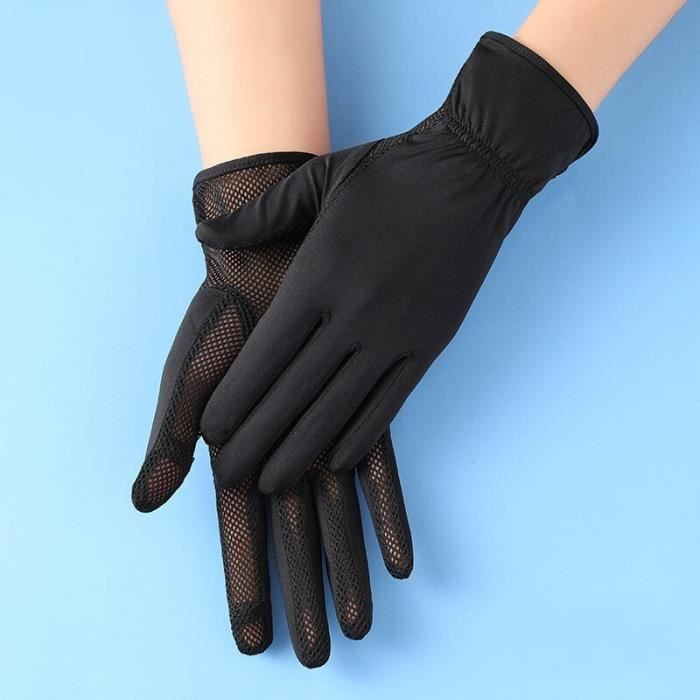 Gants De Protection Solaire Sans Doigts Pour Femmes Gants Anti-Uv À Demi- R