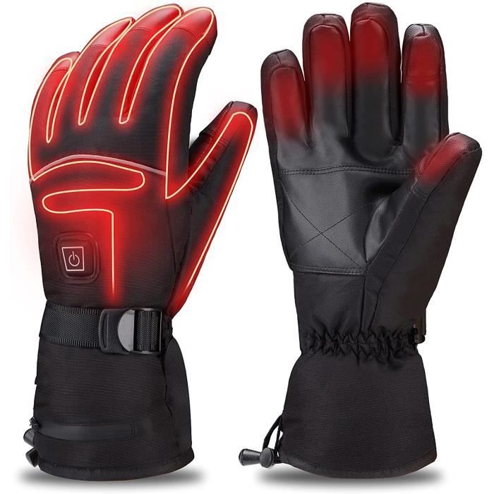 Gants Chauffant 3.7V 4000mAh Batterie Rechargeable Gants Homme