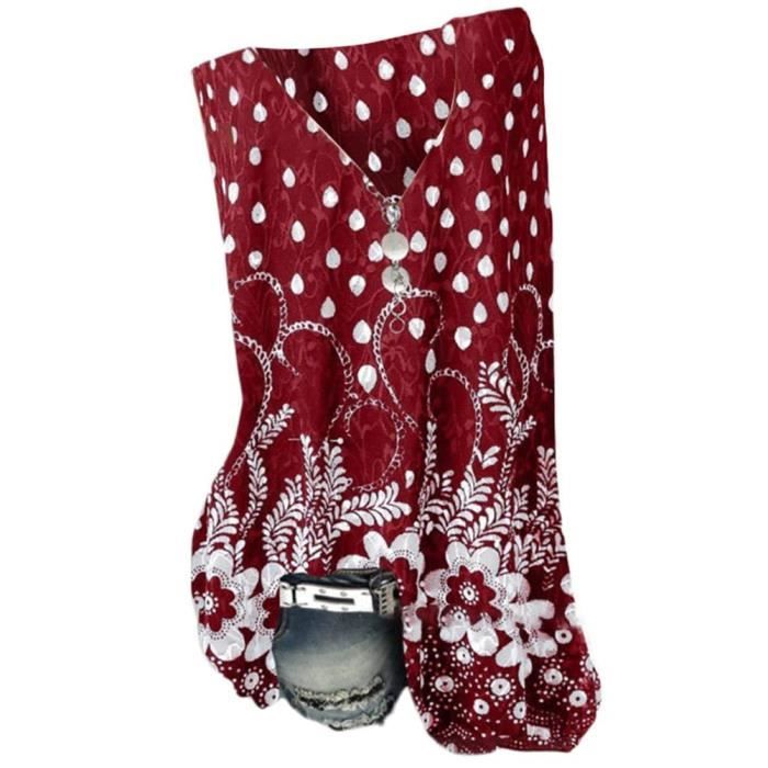 QIYUN.Z Magliette da Donna Magliette estive con Scollo a V Manica Corta Magliette Casual