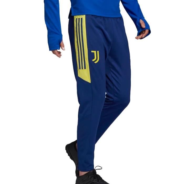 Pantalon d'entraînement Juventus Adidas 2021/2022 - Homme - Coupe fuselée - Bleu/Jaune