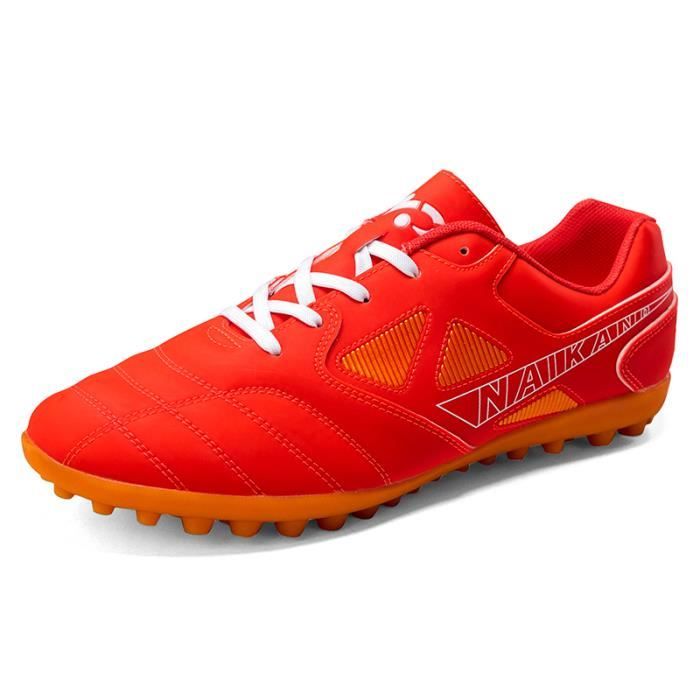 Chaussures De Football Pour Enfant Garçon - Sans Lacets, Crampons Moulés - Cuir Synthétique - 8
