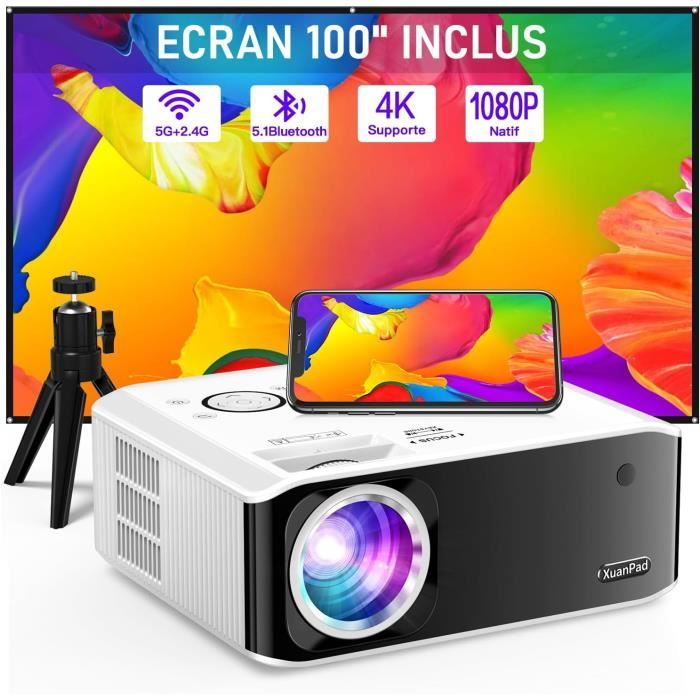 Videoprojecteur XuanPad, 2023 Natif 1080P 5G WiFi Bluetooth Projecteur