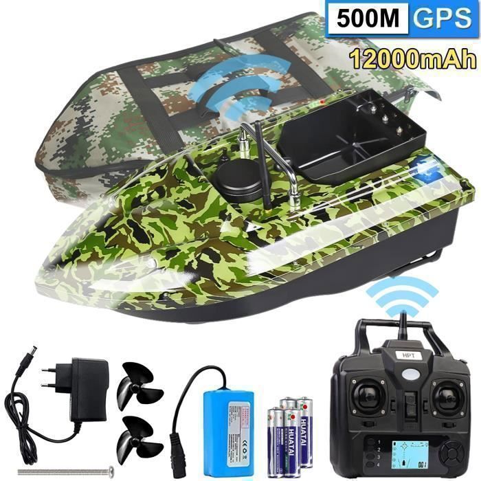 Bateau Pêche Télécommandé 12000mAh Bateau-appât RC GPS