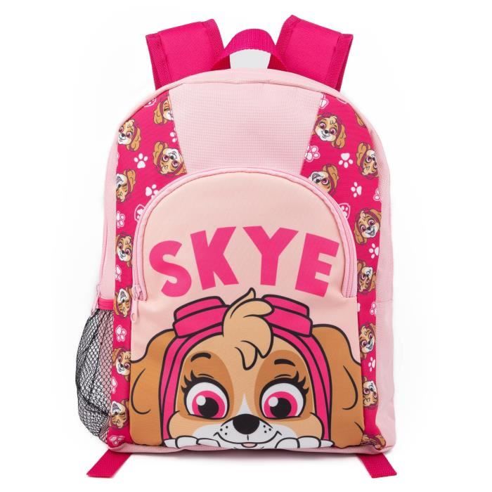 Sac à dos - PAW PATROL - Stella - Rose - Empreinte de patte - 1 poche avant