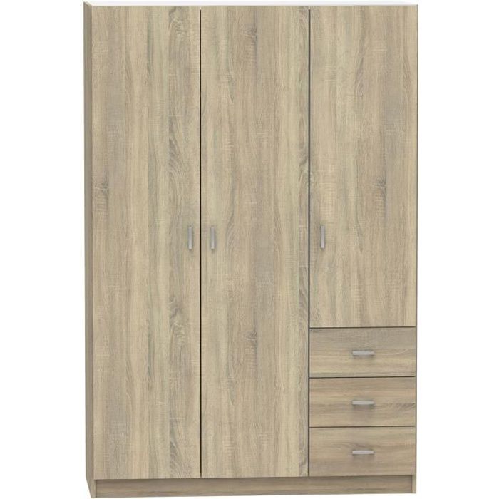 Armoire placard - meuble de rangement coloris cambrian - Hauteur 180 x Longueur 120 x Profondeur 50 cm