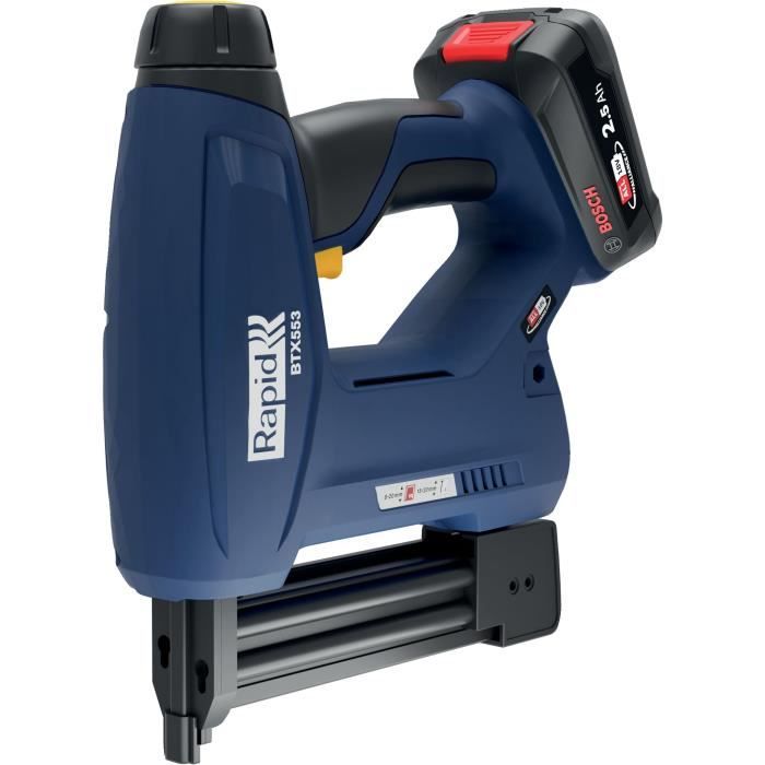 Agrafeuse à batterie 18V pour 538 20mm 815 20mm RAPID BTX553 Coffret + batterie 2.5Ah + chargeur