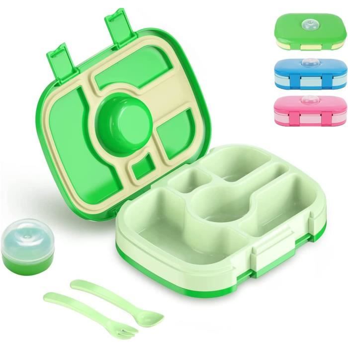 Boîte Repas école Boîte à Déjeuner Enfant IJIAMY 1300 Ml - 5 Compartiments Anti-fuite Rose Pour école Et Maternelle Récipient Sans BPA Micro-ondable