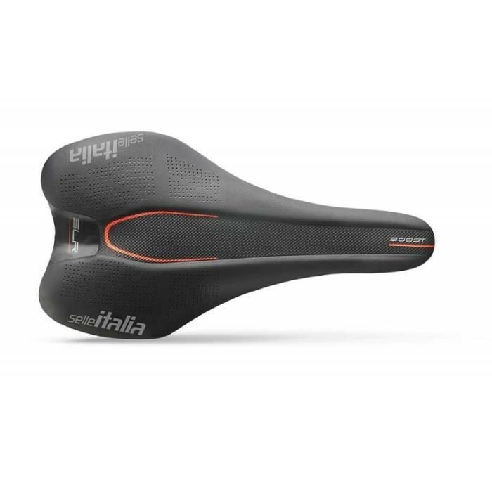 Selle De Vélo Selle Italia SLR Boost TM - Noir, L1, Rails Standard - Pour Route Et VTT - Légère (0.70kg) - Garantie 2 Ans - Neuf