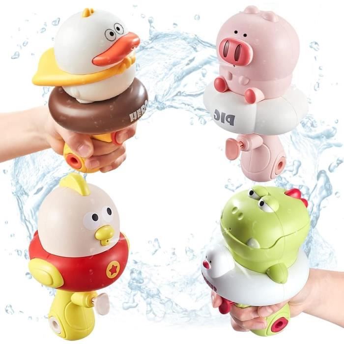 Lot De 4 Pistolets à Eau En Forme De Dauphin Puissant Jouet De Plage Piscine Pour Enfant