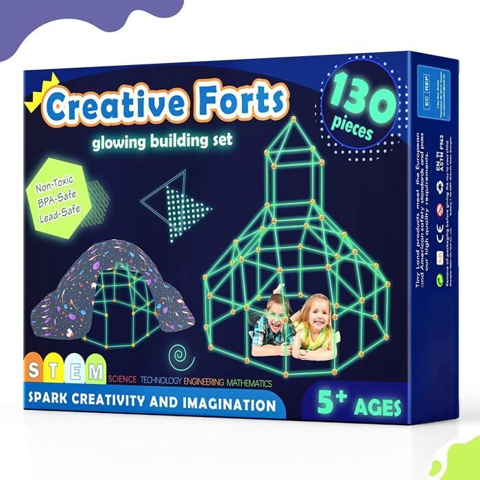 88PCS Enfants Fort Kits de Construction Jouets éducatifs Jouets  d'apprentissage Bricolage Kits de Fabrication Construction Cadeau -  Cdiscount Jeux - Jouets