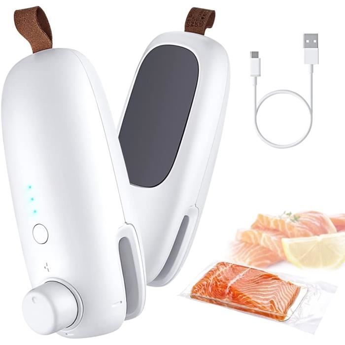Scellant à vide portable pour la nourriture, scellant à vide portable | Petit scellant de sac rechargeable sans fil,Tool d'étanchéité de la préservation sous vide forte d'aspiration polyvalente pour l