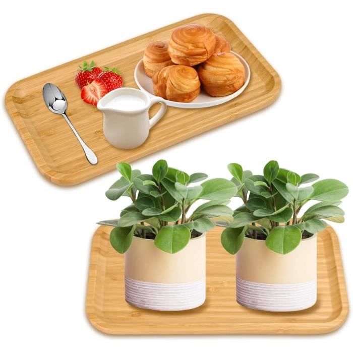 Plateau Repas 3 Étages En Bambou Et Métal - Présentoir à Gâteaux, Desserts Ou Fruits - Dimensions 35x29x22,5 Cm - Idéal Pour Buffets Et Fêtes