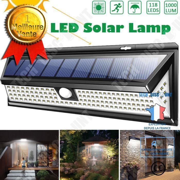 TD® Lampe Solaire Jardin Extérieur Lumière 3 Modes d'éclairages Avec Capteur de Mouvement Lumière LED Étanchéité IP65 solaire
