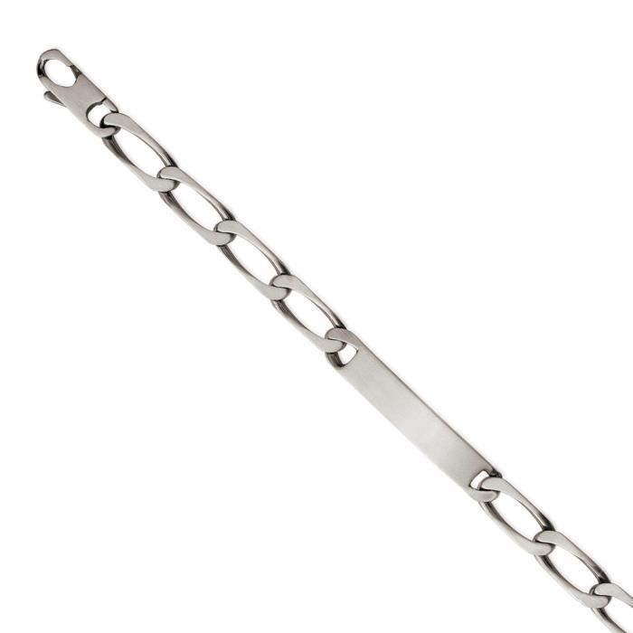Bracelet Identité Enfant En Argent Massif 925 – Maille Gourmette Non Gravée, Longueur 15 Cm, Occasion