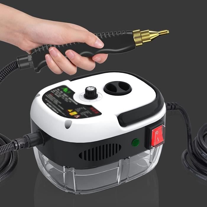 Nettoyeur Vapeur à Main 2500 W Haute Pression – 1100 Ml, 6 Niveaux, 3 Brosses, Idéal Maison & Voiture Nettoyeur Vapeur Sans Chimie
