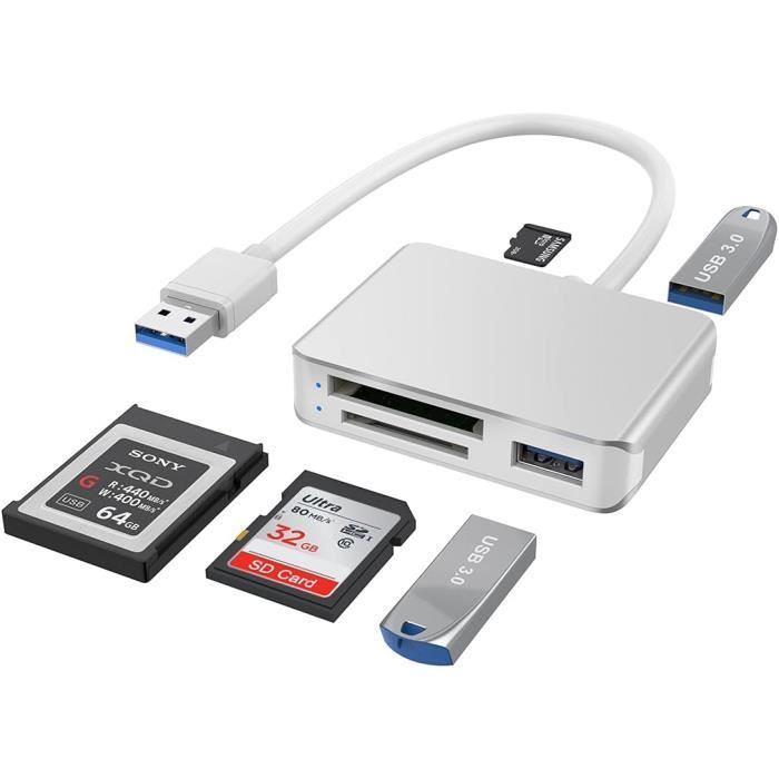 Surfacekit Lecteur De Cartes Multi-Cartes Usb 3.1 Gen1 Xqd-Sd-Microsd ...
