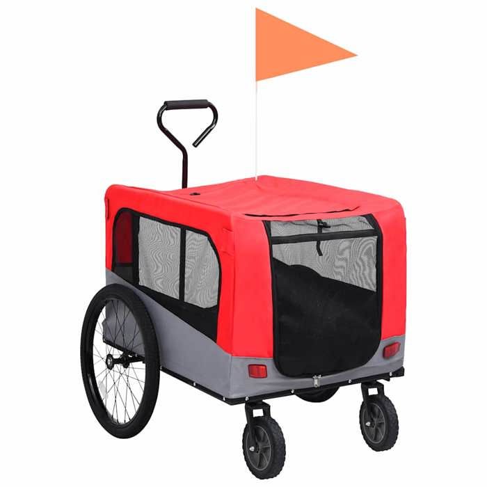 vidaXL Remorque et poussette 2 en 1 Jaune et