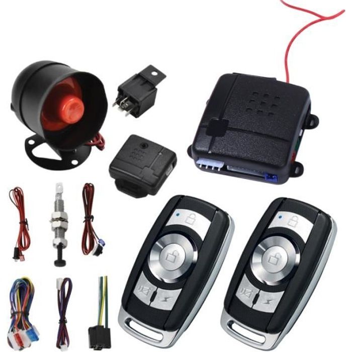 1 ensemble de système d'alarme de voiture 12V de sécurité — free download